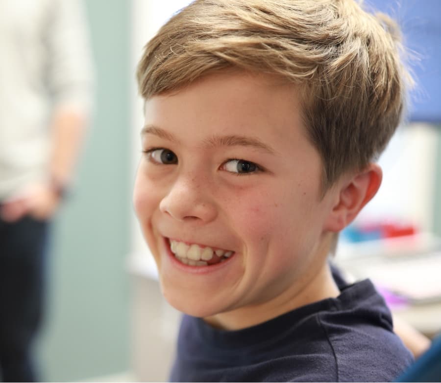 young patient smiling during visit